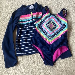 Carters swim set-suit & rashguard